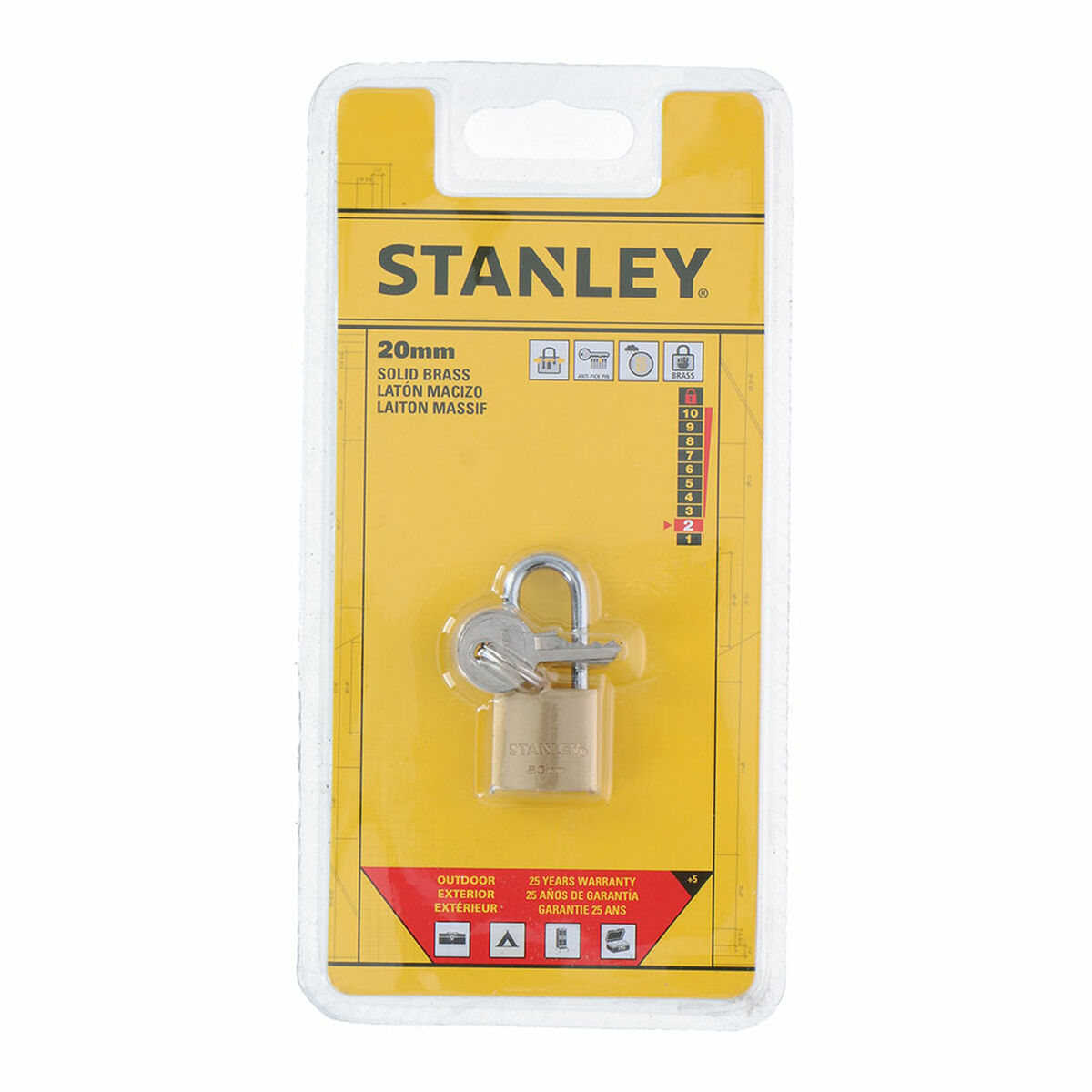 Spynos raktas Stanley Žalvaris Lankas (2 cm)